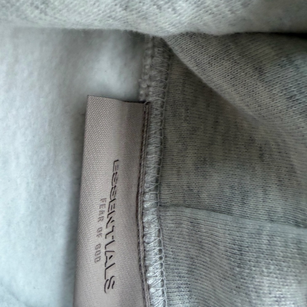 KIDS Essentials Light Oatmeal Gray Hoodie - Picture 3 of 4
